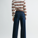 Classic Relaxed Wide Leg Jeans - Dark Denim