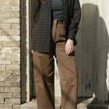 Oversized Plaid Shirt - Black Plaid
