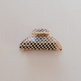 Midi Heirloom Claw - Tortoise Checker