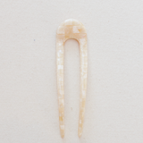 French Hair Pin - Sea Shell Checker