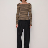 Madi Top - Taupe / Charcoal