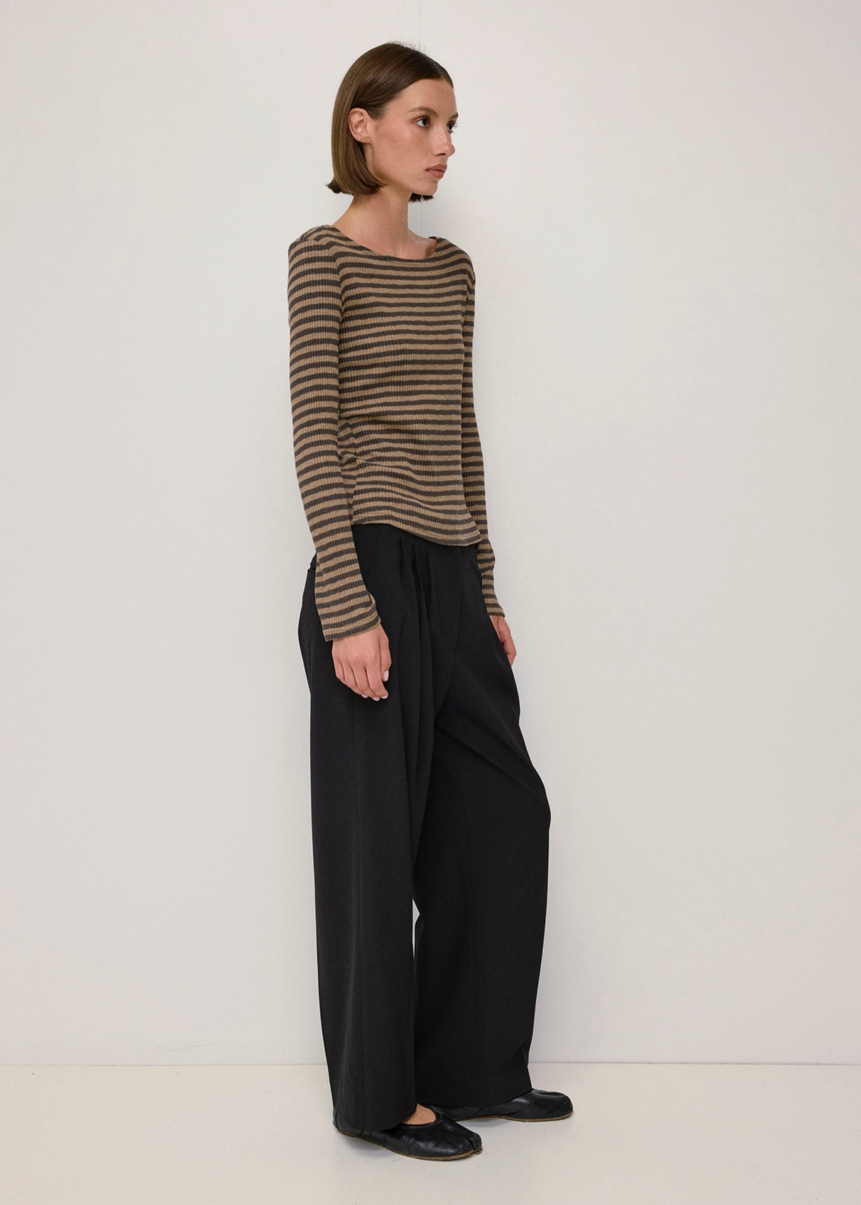Madi Top - Taupe / Charcoal