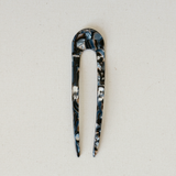 French Hair Pin - Blue Horn