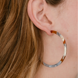 Large Hoops - Blue Roma