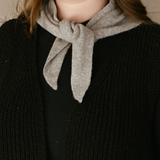 Fuzzy Wool Cravat Scarf - Lt. Grey