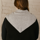 Fuzzy Wool Cravat Scarf - Lt. Grey