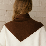 Fuzzy Wool Cravat Scarf - Brownie