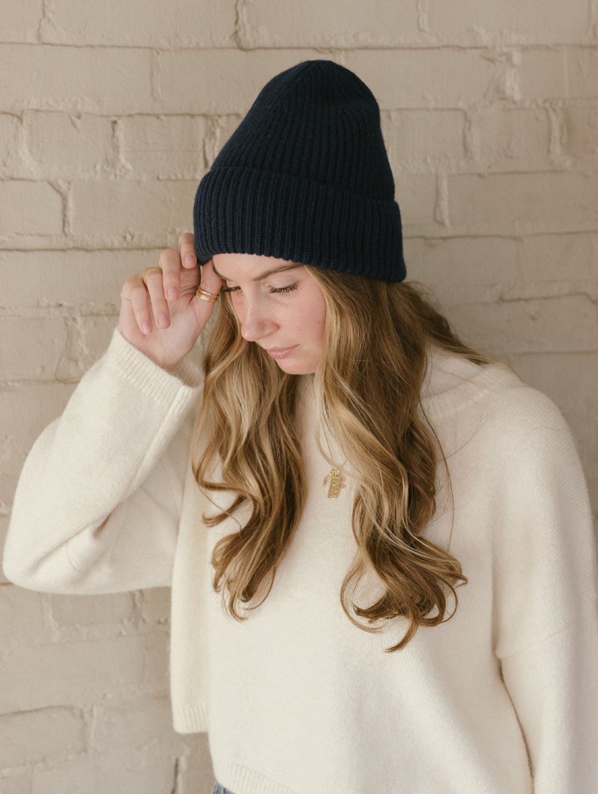 Merino Wool Everyday Beanie - Navy