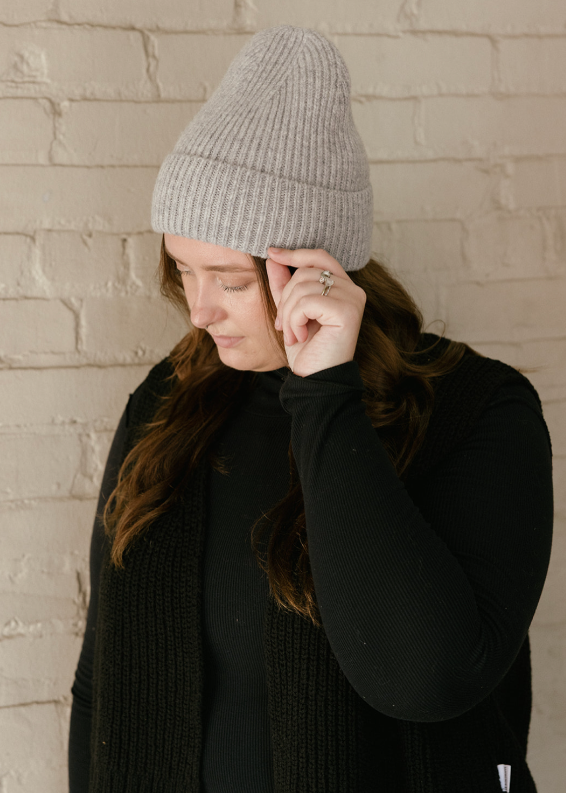 Merino Wool Everyday Beanie - Light Grey Mélange