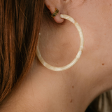 Large Hoops - Creme