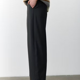 Penelope Barrel Leg trousers - Charcoal Stripe