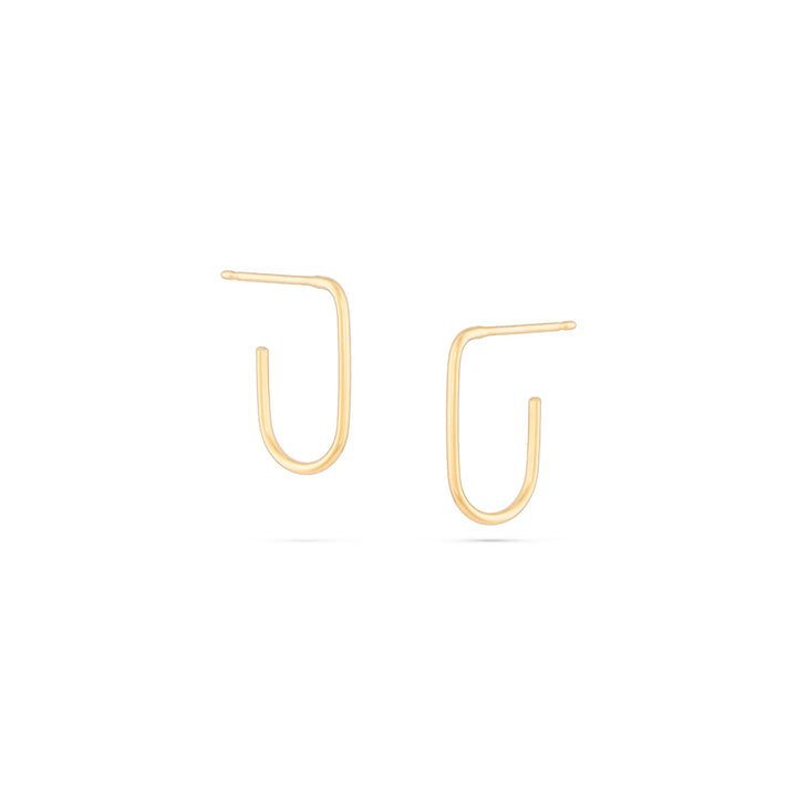 Stitch Stud Earrings - Gold