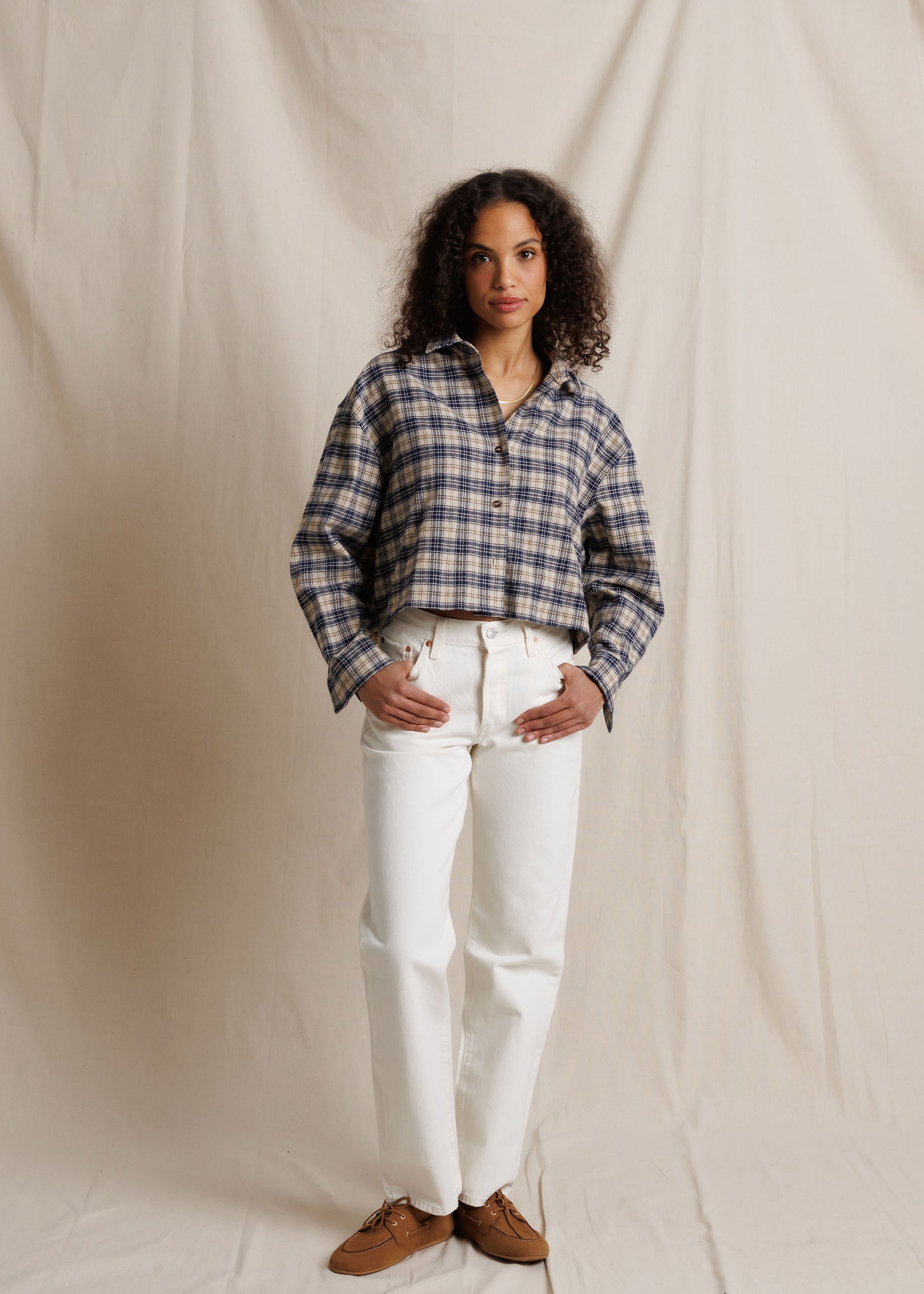 Tate Button Down Shirt - Sugar Plaid