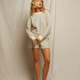 Tyler Terry Pullover - Navy / Natural Stripe