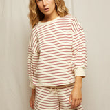 Niall Pullover - Red / Natural Stripe