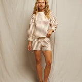 Niall Pullover - Red / Natural Stripe