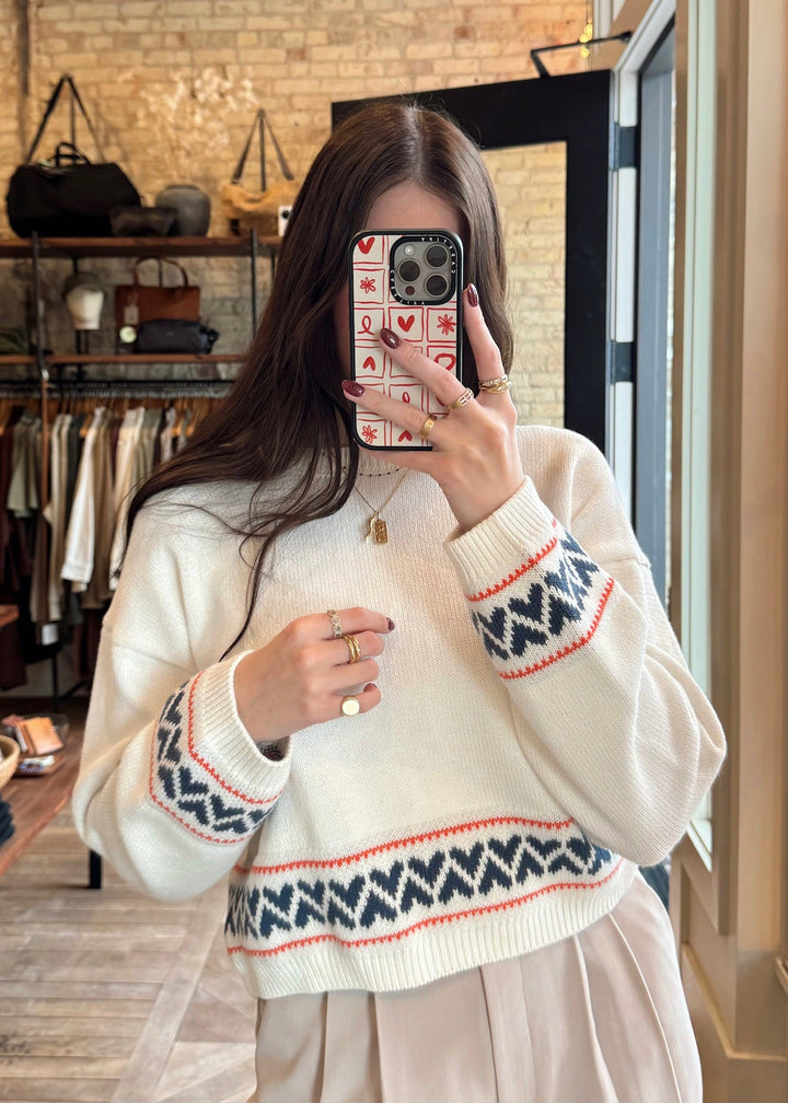 Kori Pullover Sweater - Chalk Combo