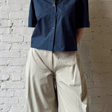 Short Sleeve Button Shirt - Navy