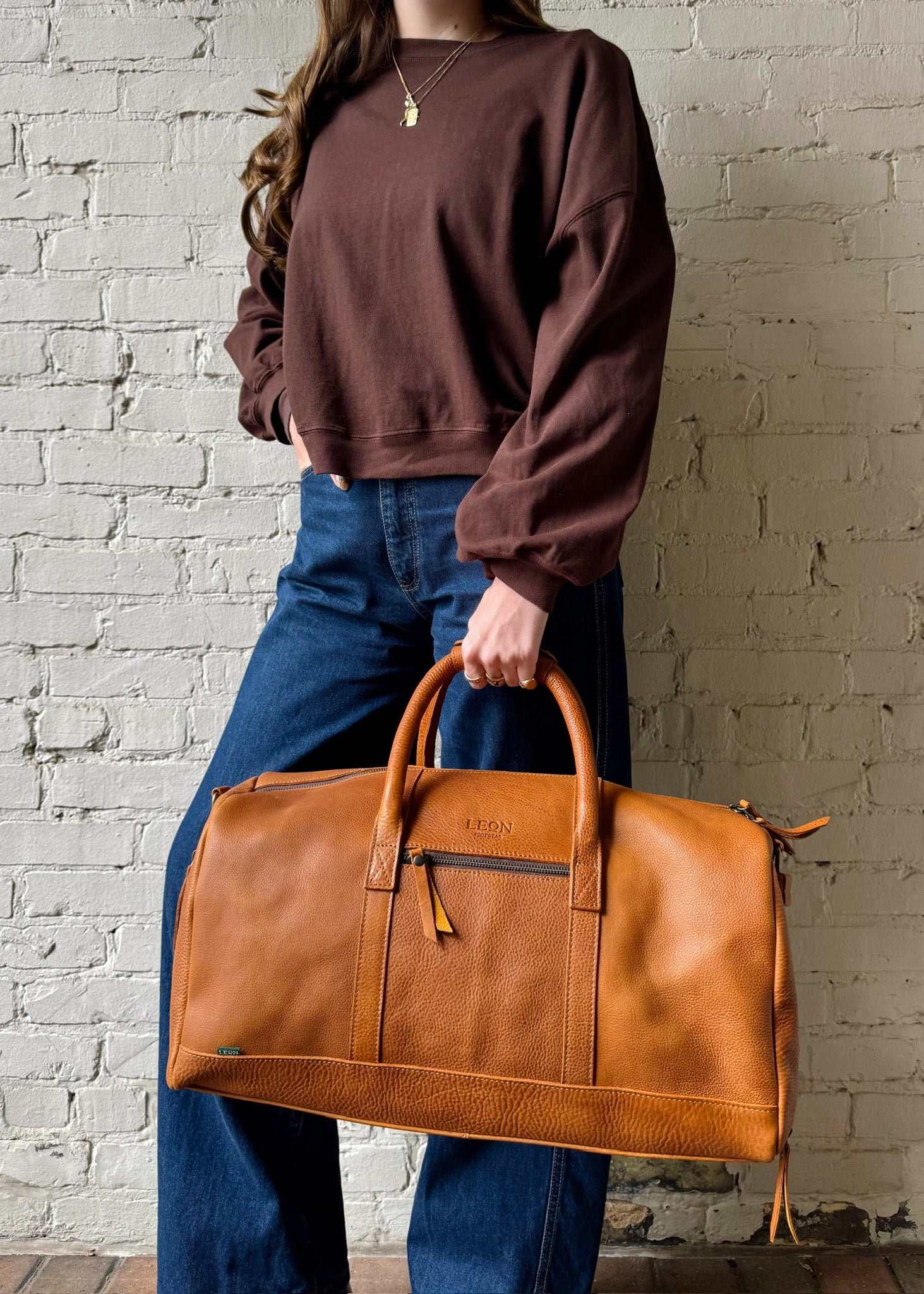 Leather Duffle - Honey