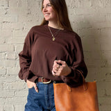 Leather Mini Tote Bag - Honey