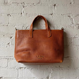 Leather Mini Tote Bag - Honey