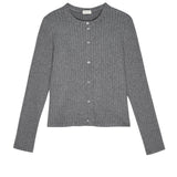 Sweater Rib Cardigan - Charcoal Grey