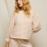 Niall Pullover - Red / Natural Stripe