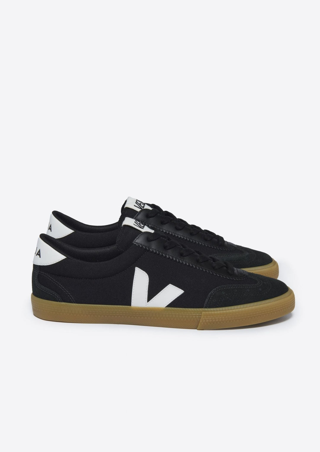 Men's Volley Canvas Sneakers - Black/ White/ Natural