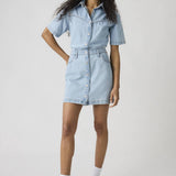 Logan Western Dress - Blasted Stone