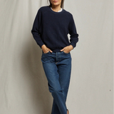 Ziggy Shrunken Crewneck Sweatshirt - Navy