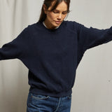 Ziggy Shrunken Crewneck Sweatshirt - Navy