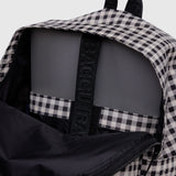 Medium Nylon Backpack - Balck & White Gingham