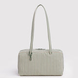 Nylon Bowler Bag - Sage Stripe