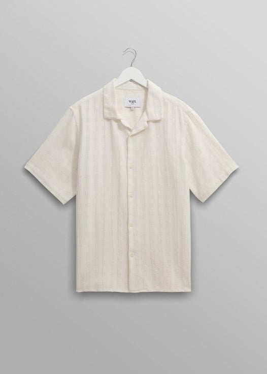 Open Weave Didcot SS Shirt - Ecru