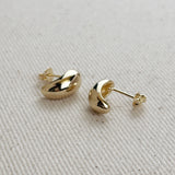 Polished Curved Studs - Gold