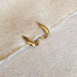 U Shaped Hoop - Gold
