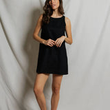 Aileen Linen Dress - Black