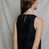 Aileen Linen Dress - Black