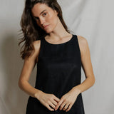 Aileen Linen Dress - Black