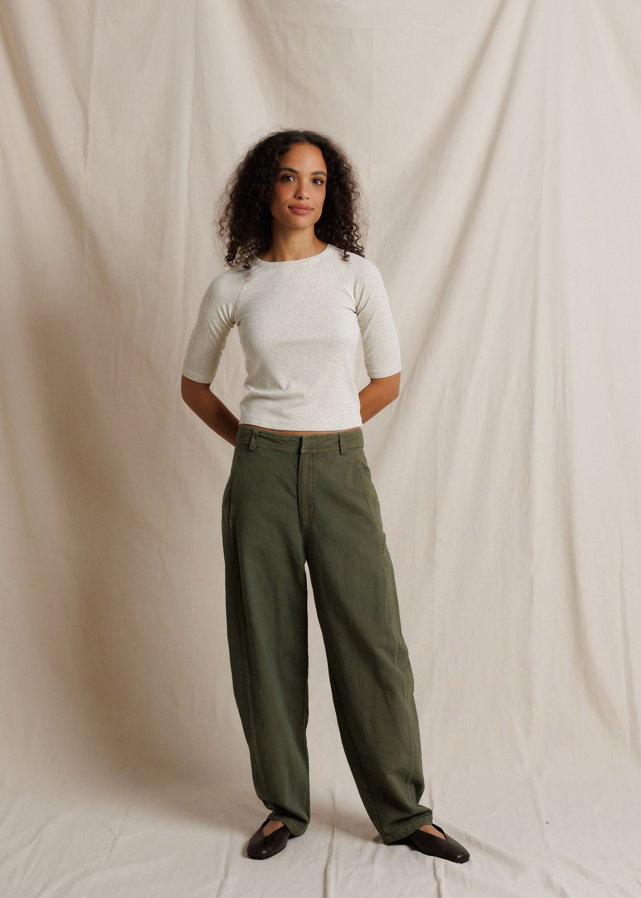 Amelia Short Sleeve - Oatmeal Ash