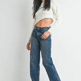 Relaxed Straight Jeans - Dark Denim
