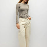 Perry Top - Grey / Brown
