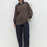 Sam Top - Brown / Navy