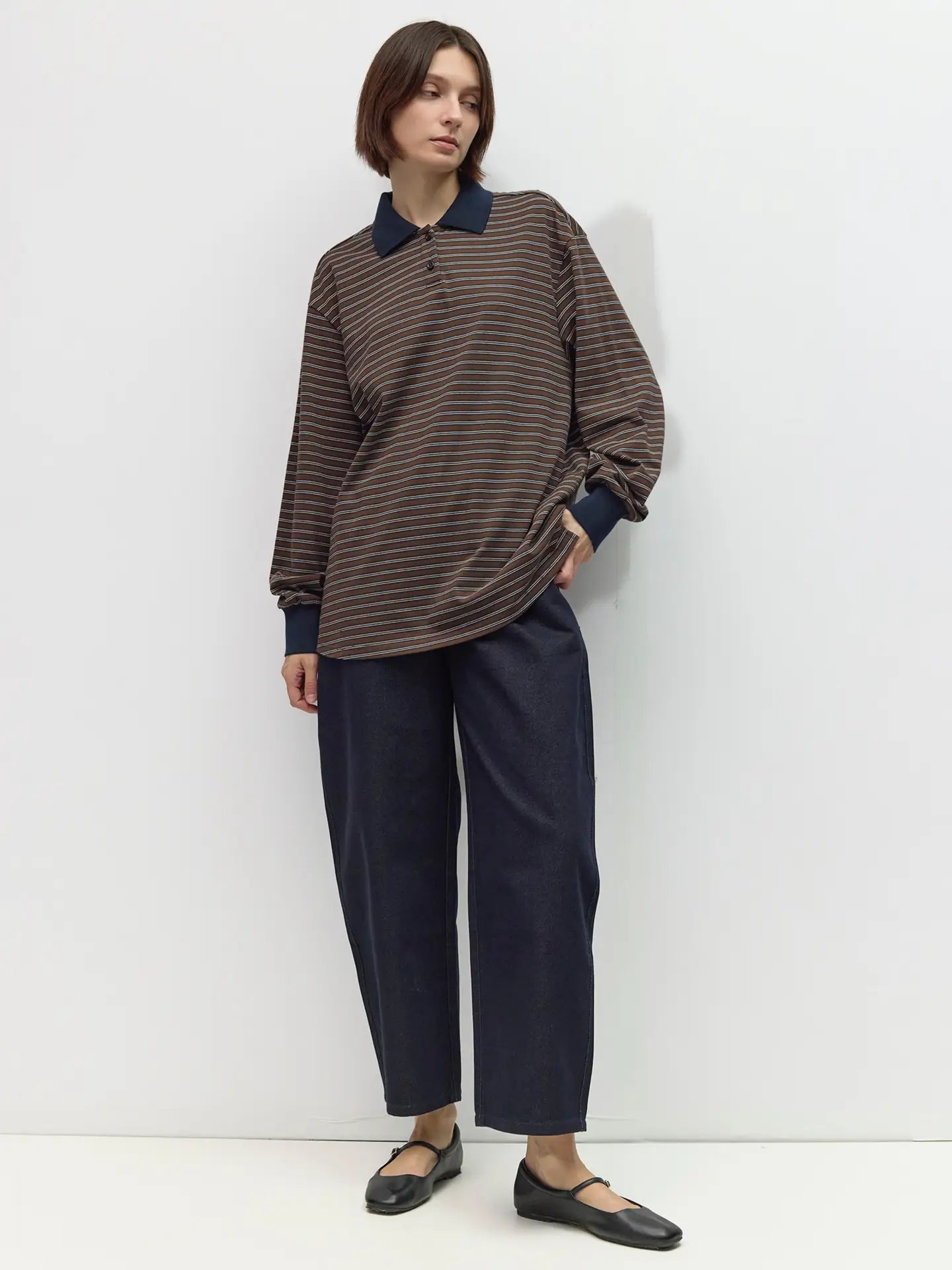 Sam Top - Brown / Navy