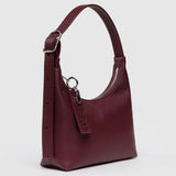 Mini Recycled Leather Shoulder Bag - Mahogany