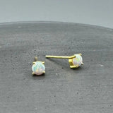 Prong Opal Studs - Gold