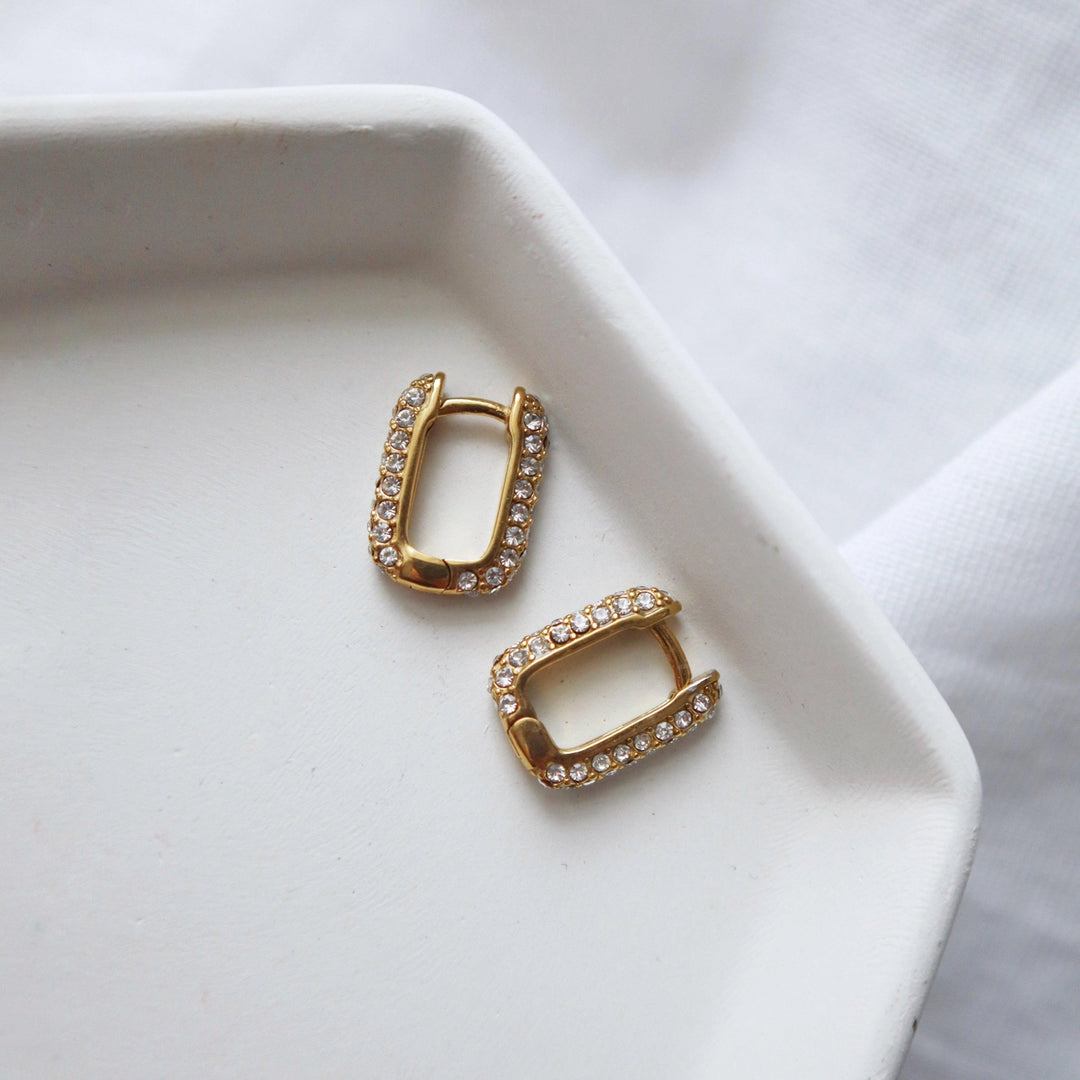 Pave Huggie Earrings