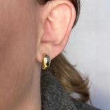 Polished Curved Studs - Gold