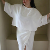 Robyn Waffled Cotton Top - Natural