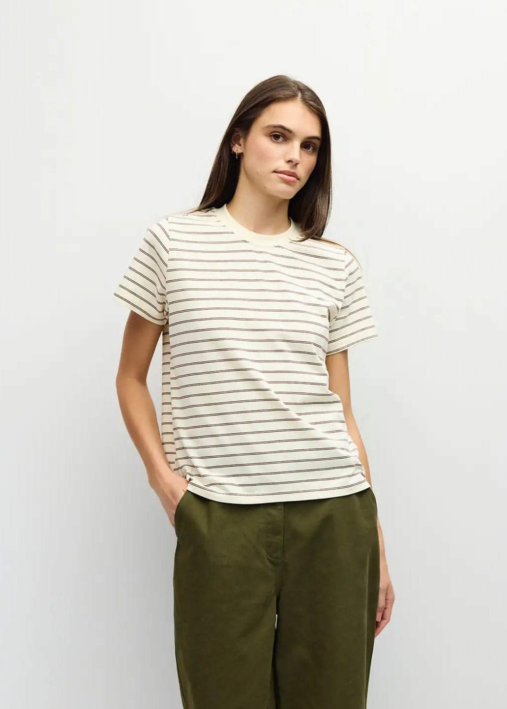 Kendra Top - Cream / Burgundy